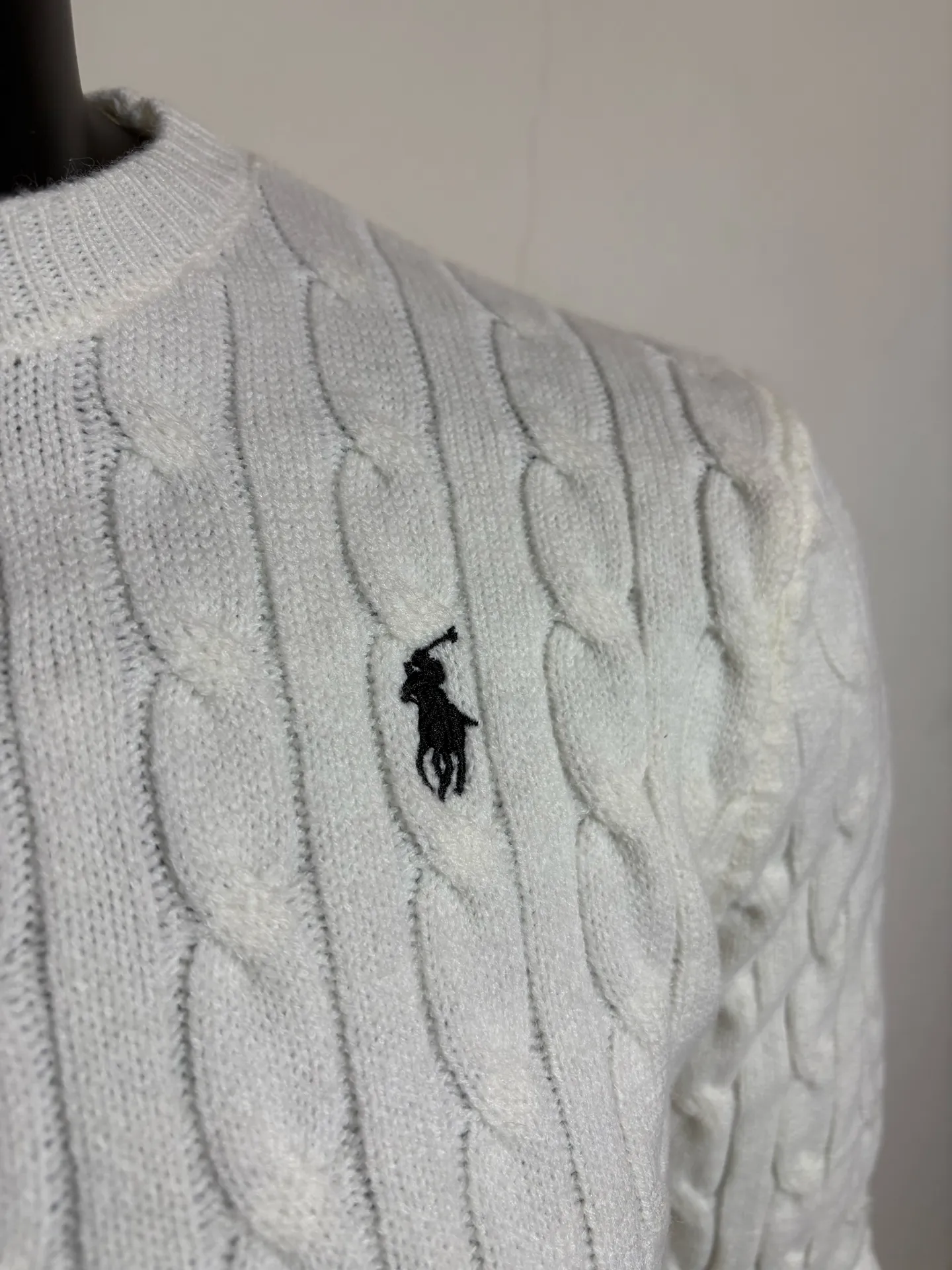 P190 000010 #FF2223 Polo Ralph Lauren solid cable knitted sweater brown Size: S-XXL